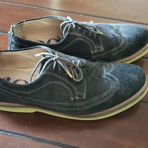 Nordstrom 1901 Black Suede Wingtips